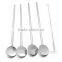 4 Spoon Straws Stirrer Stainless Steel 4 Pack + Cleaning Brush Drinking Straws