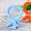 BPA free finger-shape soft funny silicone baby teether