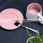 Pink coffee Mug with coaster