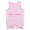 KAIYO pink white striped OEM baby girl onesie boutique baby shorter organic cotton baby rompers wholesale baby clothes