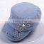 woman wholesale military cadet caps with rhinestones