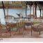 PE rattan garden table chair set for outdoor furniture