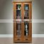 Solid oak wood glass display cabinet