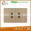 2 Gang double 2Pin American Standard wall socket