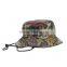 camouflage bucket cap with strings wholesales