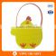 Wholesale Easter Decoration Felt Bag Chick Basket For Kids