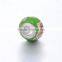 D167 GW jewelry silver heart bear charm,green enamel beads for bracelet