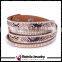 Leather Bracelet Crystal Wrap Bracelets For Women Multilayer Long Bracelets& Bangles Ladies Braclet femme Fashion Jewelry