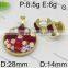 Fashion deisgns round shape gold pated jewelry set wholesale thailand