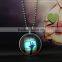 2016 Halloween gift silver chain glowing in the dark terror hands pendant picture necklace