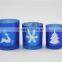 Christmas Snowflake Decorations Glass Candle Holder Cup