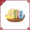 Supermarket decorative plastic rattan woven basket for fruit display