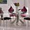 TH383 Hot Sale stainless steel tempered glass dining table