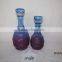 spayed round glass wine decanter