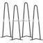 Hot item metal solid steel black color 16 inch 2 rod metal hairpin leg for coffee table
