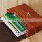 leather wooden card holder flat card pocket PU leather credit card holder wholesale