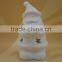 High white porcelain christmas figurine with LED light for decoration