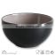 matt color round shape ceramic two tone soup bowl