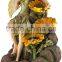 Garden Fairy with Sunflowers Handmade Fairy Garden Water Fountain