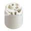CE RoHS certificated E26 E27 glazed ceramic lampholder with cable