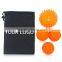 Massage ball set with 1 lacrosse ball 1 peanut ball 1 spiky ball