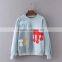 korean fashion colored wholesale fleece custom printed girls hoodies