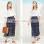 latest summer korea style ladies long pleated skirt design new pattern