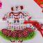 Christmas 3pcs Santa Claus pattern polka dot princess short sleeve romper sets import from china