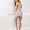 Custom Made Lace Trim Cami Women Pyjamas Round Neck Shell Pink Tie Back Lace Pyjamas Set Elasticated Shorts