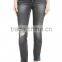 2017OEM garment manufacturer wholesale customized black slim women jeans