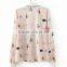 women fashion summer pink navy blue cat embroidery saree blouse