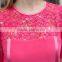fashion ladies's slim fit dress summer knitting dress lace cut out hollow out short sleeve dress