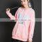 wholesale hot design good quality long sleeve bulk hoody have word printing for women