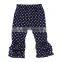 2015 new design for fall and winter polka dot ruffle capri pants