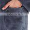 Men Solid Coral Fleece Lounge Bathrobe
