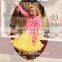 Popular gorgeous clothing chiffon tutu party pettiskirt adorable attire floral side