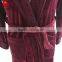 Hot selling minky collar soft flannel fleece long bathrobe gown