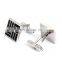 Simple Black Streak Shirt Men Cheap Cufflinks