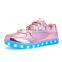 Melbourne shuffle ghost step dance Golden Micro PU leather luminous LED shoes sneakers men women footwear