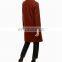 High Quality Long Red Woolen Ladies Coat For Cold Winter