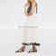 Spanish clothing brand embroidery knee length loose white boho dress