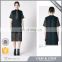 Full Length Black Long Flowy Lace Skirt Short Sleeve Dress