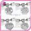 European fashion family member alloy diamond heart bracelet