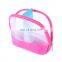 Transparent nylon mesh cosmetic bag clear travel toiletry bags
