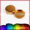 Round metal tin box, screw top, wool dauber