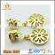 Guangdong Factory Wholesale Custom Garment Accessories Jacket Gold Metal Flower Zippers