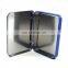 Decorative flat rectangular cards tin cans with hinged factory