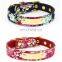 Printed Stainless Steel Iron Sheet Pet PU Collar Leash Training Dog Rope Pet Neck Chain Pet Supplies