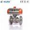 304 316 Flange Pneumatic Actuated Stainless Steel Ball Valve
