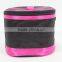 Compact tubby black and pink cosmetic bag, professional zippered design